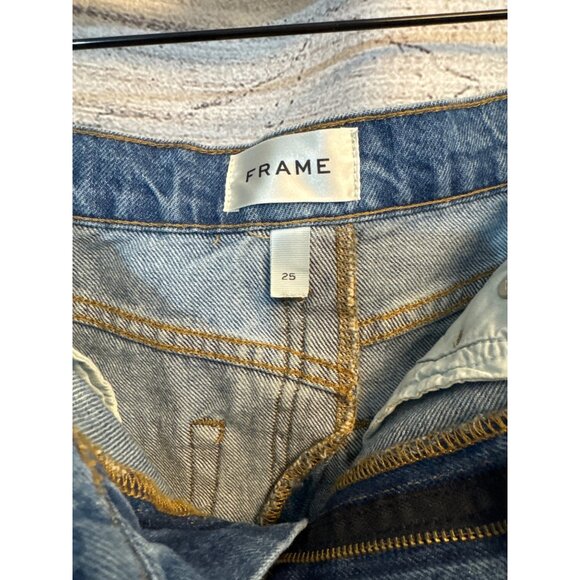 NWT Frame Deconstructed Denim Skirt Color Mabel Size 25 - Picture 3 of 4